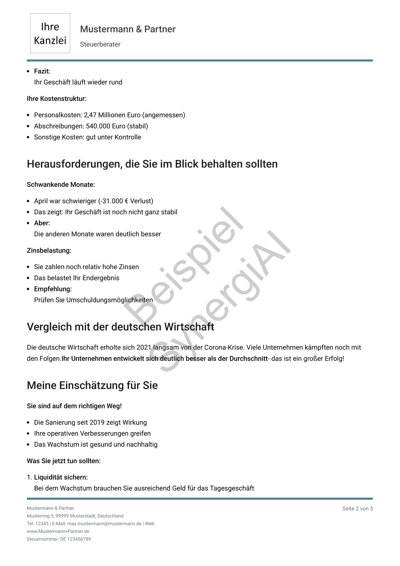 Halbjahresbericht Nachher 2